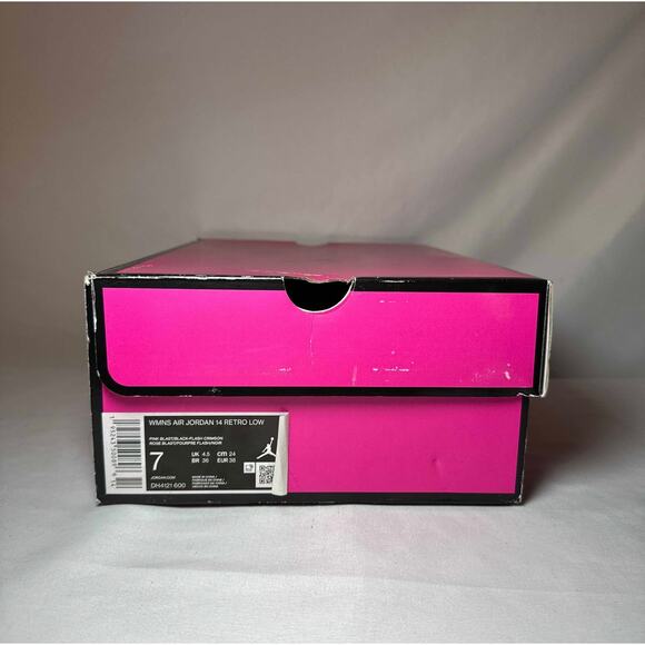 Size 7 - Nike Wmns Air Jordan 14 Retro Low Shocking Pink Ships Now - Picture 9 of 12